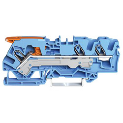 3-conductor through terminal block, with lever and Push-in CAGE CLAMP 2106