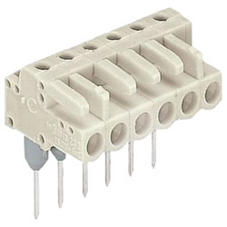 Female connector for rail-mount terminal blocks, angled 722 722-244/005-000