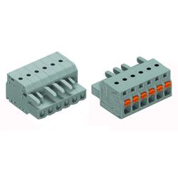 1-conductor female plug, Push-button, with integrated end plate 2231