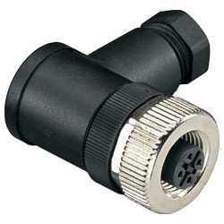 Sensor / actuator connector M12 Socket, right angle