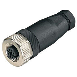 Sensor / actuator connector M12 Socket, straight