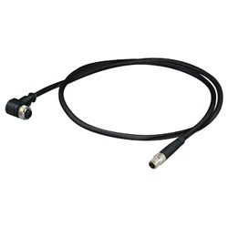 Sensor / actuator cable, M12 socket angled, M8 plug straight