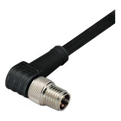 Sensor / actuator connector (pre-fab) M8 Plug, right angle