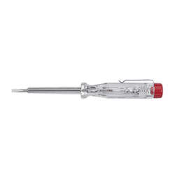 Voltage Tester 220-250 Volts, Slotted Transparent, with Push-on Clip