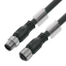 Copper Data Cable (Assembled), Connecting Line, M12 / M12, Pin, 90° - Socket 90°, Shielded 1062331000