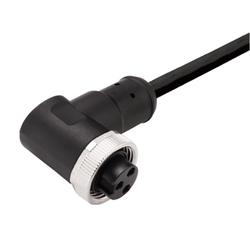 Sensor-Actuator Cable (Assembled), One End without Connector, 7 / 8", Socket, Angled
