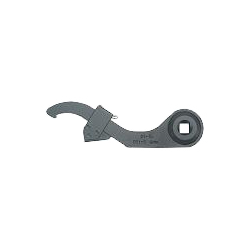 771Md Adjustable hook wrench with nose and torque-wrench fitting 51557