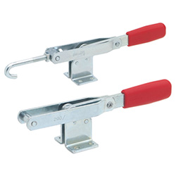 Hook type toggle clamps for pulling action