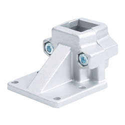 Off-set base plate connector clamps, Aluminium 166-B20-2-BL