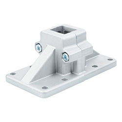 Wide base plate connector clamps, Aluminium 167-B40-2-BL
