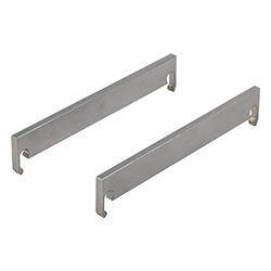 Seating ledge, steel bright, pair (41345)