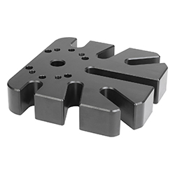 5-axis baseplate, small version, for general clamping system size 80mm, mild steel (42202)