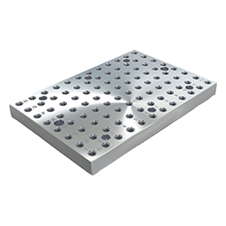 Baseplate with grid holes, form B, GJL300 (01126)