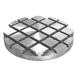 Baseplate with T-slot, round, form C, GJL300 (01126)