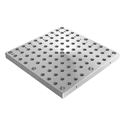 Interchangeable subplate with grid holes, form B, GJL300 (01127)