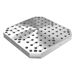 Subplate with grid holes, form B, GJL300 (01148)