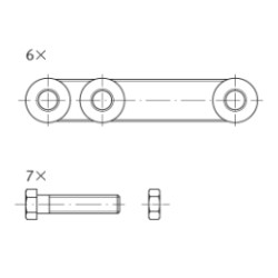 Extension for Extractor Arms, PULLER-HYD.JOINT