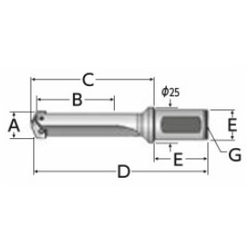 Throw-Away Drill, 0 / 0.5 Series Holder, Metric Size Straight Shank 27000S-20FMS