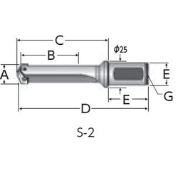 Metric Size Straight Shank Holder for Throw-Away Insert Type Drill Y Series (260Y0S-20FMS)