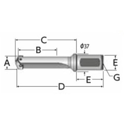 Throw-Away Drill, 2 / 2.5 Series Holder, Metric Size Straight Shank