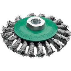 Knotted Bevel Brush, Stainless Steel Wire