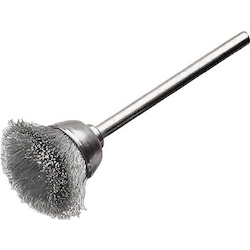 Miniature Cup Type Shaft Mounted Cup Brush (Shaft Diameter 3 mm)