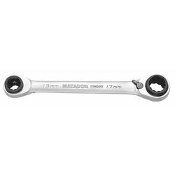 Double-ended ratcheting box wrench