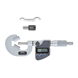 Digital Flute V-Anvil Micrometer with Groove