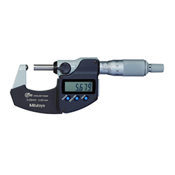 Digital Tube Micrometer, Spherical Anvil