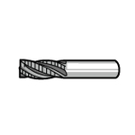 SRE3 Roughing End Mill for Aluminum, 3-Flute, Non-Coated SRE3160