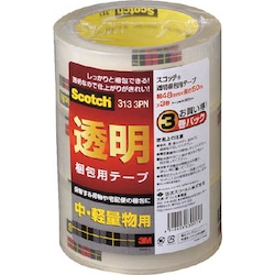 Scotch® Transparent Packing-Use Tape 313 Series (Medium / Light Item-Use) 3 Rolls