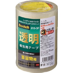 Scotch® Transparent Packing-Use Tape 315 Series (Heavy Item-Use) 3 Rolls
