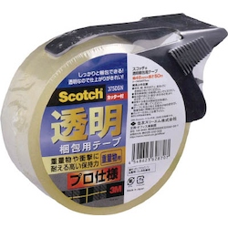 Scotch® Transparent Packing-Use Tape 375 Series (Professional Specifications) Cutter Attached