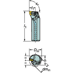 Boring Bit CoroTurn RC Double Clamp A-DWLNR / L