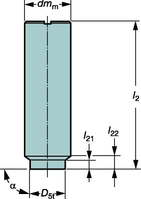 SANDVIK Cylindrical Shank to Coromant EH Adaptor AEH16A16SH130