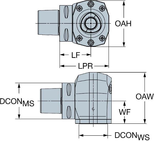 SANDVIK Coromant Capto 90° Reduction Adaptor C8RC6R72050