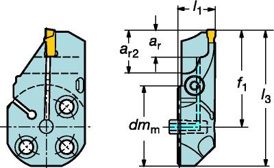 SANDVIK T-Max Q-Cut Head for Face Grooving