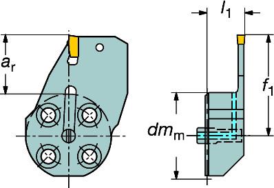 SANDVIK T-Max Q-Cut Head for Grooving