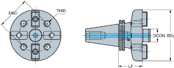 SANDVIK ISO 7388-1 to CoroBore XL Adaptor