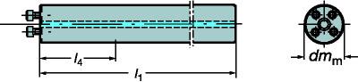 SANDVIK Cylindrical Shank to CoroTurn SL Damped Adaptor A5704CD321740