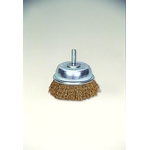 Steel Plated Wire Shaft Mounted Cup Brush (Yellow Strand)