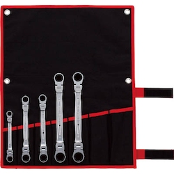 Double Flex-Head Ratchet Offset Wrench Set