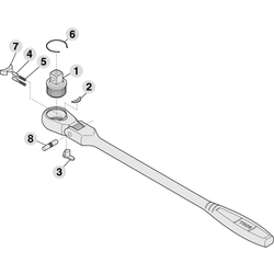 Repair Kit for Ultra‑Long, Flex Head Ratchet Offset Wrench