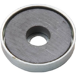 Ferrite Magnet With Cap, Round, With Hole (1 Piece)