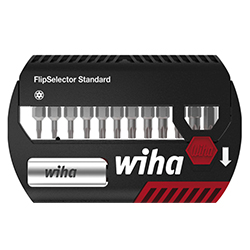 Bit Set FlipSelector Standard 25mm, TORX®, Tamper Resistant (with Drill Hole), 13 Pieces, 1/4" C6.3 with Belt Clip