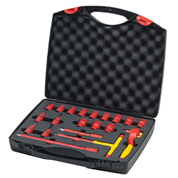 Ratchet Wrench Set Insulated 3/8”, 21 Pieces in Case