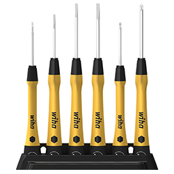 Fine Screwdriver Set PicoFinish® ESD, Slotted, Phillips, 7 Pieces in Holder