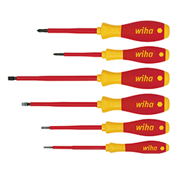 Screwdriver Set SoftFinish® Electric, Slotted, Phillips, 6 Pieces