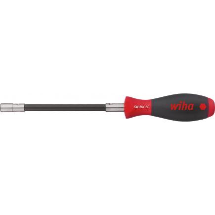 Screwdriver with Bit Holder SoftFinish® Clamping with Retaining Ring, Flexible Shaft, 1/4"