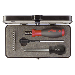 Torque Screwdriver Set TorqueVario®-S, 0.8–5.0 Nm, TORX®, TORX PLUS®, 14 Pieces, Variably Adjustable Torque Limit in Box